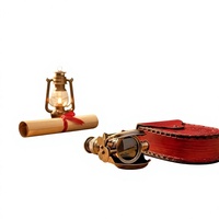 Binoculares Vintage de Latón con Estuche de Cuero, Estilo Antiguo, Gafas Náuticas, Réplica Histórica, Proveedor Mayorista OEM