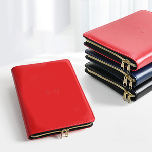 Cuaderno con cremallera de cuero PU A5 A6 A7 A4 tamaños diario Bloc de escritura Promoción Comercial Regalo De vacaciones banco de energía de hojas sueltas - Product Image 5