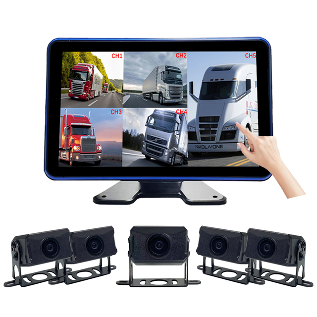 Hesida 10.1inch IPS 5CH Touch Screen Car Monitor Adjustable Bracket Multi Language  Car Lcd Display for  Universal Truck Bus
