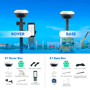 تعليم مجاني SingularXYZ ضمان لمدة سنة E1 2 دقة عالية جهاز استقبال GNSS <span class=keywords><strong>RTK</strong></span> معدات مسح الأراضي Gnss <span class=keywords><strong>Rtk</strong></span> قاعدة وروفر - Product Image 5