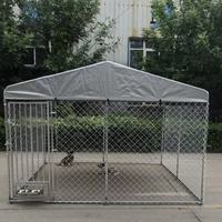 Caseta para Perros Resistente de 10x10 pies para Exteriores con Techo de Acero Galvanizado, Corral Modular para Mascotas, Refugio para Animales Grandes para Negocios de Cría