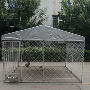 חם למכירה יוקרה דפוס מוצק בית לחיות מחמד בית חובה כבד כלב בית מתכת בניין חיצוני בצל גשם עמיד ו-rustproof - Product Image 3