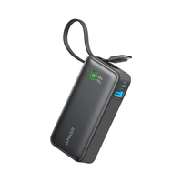 Chargeur portable Anker Nano 10 000 mAh, sortie maximale 30 W, compatible USB-C, iPhone 16/15 Series, MacBook, pour Galaxy, USB-C intégré