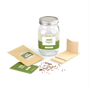 Kit <span class=keywords><strong>de</strong></span> germination <span class=keywords><strong>de</strong></span> micro-pousses Premium Modern SPROUT JAR - RADIS, kit <span class=keywords><strong>de</strong></span> germination <span class=keywords><strong>de</strong></span> qualité alimentaire sans BPA avec <span class=keywords><strong>couvercle</strong></span> en maille <span class=keywords><strong>pour</strong></span> le jardinage en cuisine - Product Image 4