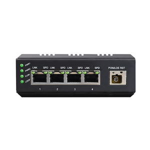 Mini Industrial XPON ONT 10/100/1000M Ethernet 4 puertos GE EPON GPON ONU con función POE - Product Image 1