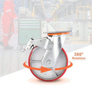 Hot Người Bán 4 5 6 8 Inch PU 300-400G Tải Sắt Bánh Xe Nhiệm Vụ Nặng Nề Caster Bánh Xe Cho Bán - Product Image 1