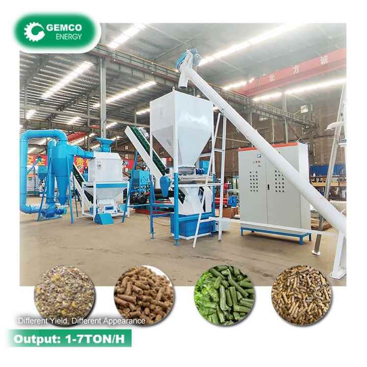 GEMCO Energy Efficient Chicken Feed Mill Machine 1 Tons Per Hour for ...