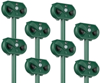 Répulsif solaire pour animaux d'extérieur 2025 avec laser LED infrarouge pour oiseaux et rongeurs