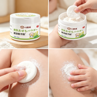 Bedak Bayi Organik Label Pribadi Berkualitas Tinggi, Bedak Anti Panas, Perawatan Kulit Anti Gatal, Produk Mandi untuk Semua Jenis Kulit