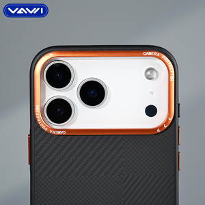 VAWI B378 <span class=keywords><strong>Coque</strong></span> de téléphone magnétique PC Meet Mondrian pour 14 15 16 17 <span class=keywords><strong>Pro</strong></span> Max avec cadre d'objectif métallique antichoc - Product Image 4