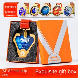 定制人造水晶运动奖杯 - 马拉松/篮球冠军及儿童比赛奖牌的个性化雕刻 - Product Image 5