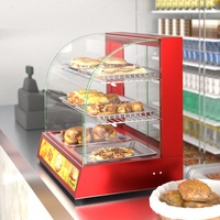 26 ''Food Warmer Display Hot Food Arbeits platte Fall Commercial Buffet Restaurant beheizter Schrank 3 Tier Warmer Display Showcase