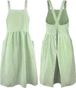 ผ้ากันเปื้อนสำหรับทำงานแบบไขว้ด้านหลังมีกระเป๋าชุดเดรส Pinafore x ผ้ากันเปื้อนแบบคล้องคอสำหรับเชฟอบทำสวน - Product Image 6