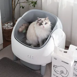 Lettiera per Gatti Automatica Smart di Alta Gamma, Moderna, Bianca, Anti-Odore, Anti-Schizzi, con Paletta Extra Large e Design a Cupola in ABS - Product Image 4