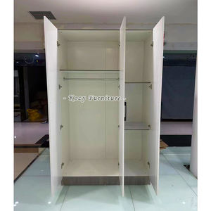 Moderne Simple Économie Assemblage Chambre Adulte Blanc Armoire De Rangement <span class=keywords><strong>Location</strong></span> Simple Grain plaque Vêtements Armoire - Product Image 4