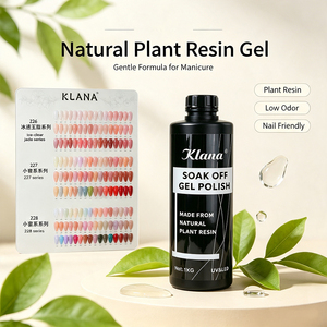 Gel à ongles nude en vrac 1KG, vernis gel soak-off à base de résine végétale naturelle, gel colorant UV LED, série Jade transparente comme du glace, personnalisable ODM - Product Image 3