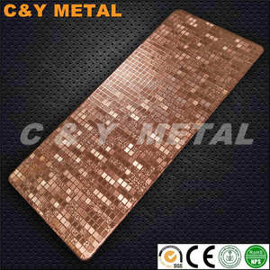 Plaque en acier inoxydable en relief à motifs multiples de vente chaude plaque métallique de surface antidérapante - Product Image 4