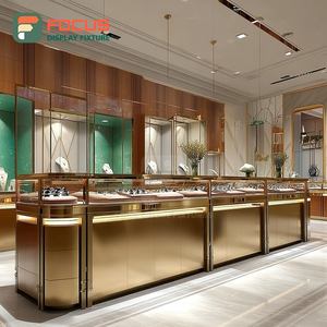 Fabricant de présentoirs de bijoux modernes sur mesure, finition stratifiée, vitrine de boutique - Product Image 2