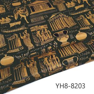 Gran oferta, tela de forro interior de poliéster 100%, estampado de edificio Retro de <span class=keywords><strong>Roma</strong></span>, diseño elegante, patrón clásico para bolsas, característica Fusible - Product Image 6