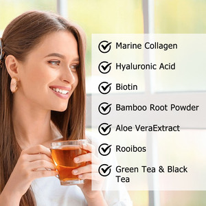 Té de Belleza con Colágeno Marino OEM ODM, Sabor Hibisco y Açaí, Favorece la Salud del Cabello, la Piel y las Uñas, Sin Gluten, Suplemento de Té Herbal - Product Image 3