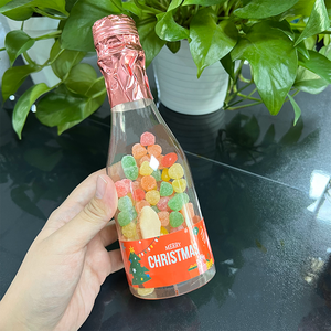 カスタムロゴプラスチックPSシャンパンボトルローズゴールドホイルキャンディゼリーチョコレートチューインガムスナッククッキー耐久性のある環境に優しい - Product Image 5