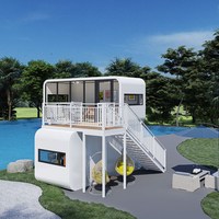 Maison conteneur en acier moderne préfabriquée de luxe de 20 pieds ou 40 pieds avec un design à deux étages, dotée de fonctionnalités intelligentes, pour usage bureautique