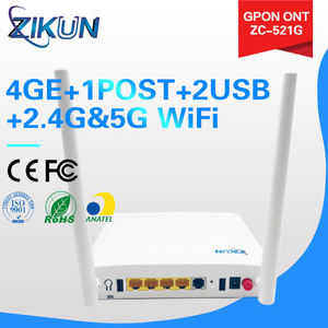 ซิคุน ZC-521G ONU/ONT |   FTTH WiFi 5 GPON พร้อม 4GE+1POTS+2USB+Dual-Band AC1200 |   โมเด็มไฟเบอร์ IPTV VoIP รุ่น TR096 - Product Image 6