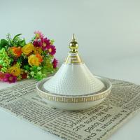 Ensemble de beurrier en céramique créatif en gros, logo de luxe personnalisé, tajine marocain miniature