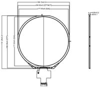 Layar LCD TFT Bulat 7 Inci Resolusi 1080x1080 Layar Sentuh Kapasitif Antarmuka MIPI Modul LCD Sirkular