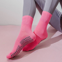 Grip Running High Hommes Femmes Elite Yoga Athletic Pilates Chaussettes Grip Non slip Gel Bottom