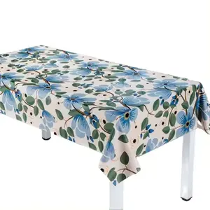 Customized Waterproof Vintage Fancy Kitchen Dining Room Decor Soft Pvc Plastic Tablecloth