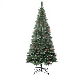 Árbol de Navidad Artificial de PVC de 1.5 m con Aspecto de Madera, sin Luces, para Decoración del Hogar, Oficina, Fiestas - Product Image 3
