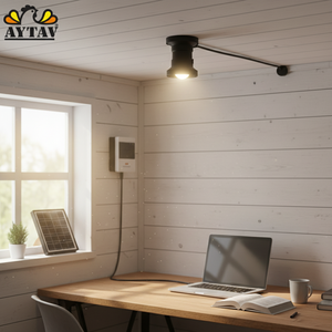 Portalámparas LED Regulable de 10W 2700K, Base E27, 12V DC, Alimentación Solar, Certificado ROHS, Plástico, para Hogar y Oficina, AYTAV, CRI>90, 90 Lm/W - Product Image 5