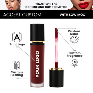 Cosmetici personalizzati specchio lucidalabbra in velluto rossetto opaco colore trucco No Logo bellezza vegana - Product Image 4