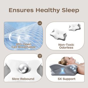 Custom Butterfly Shaped Cervical Orthopedic Smart <strong>Memory</strong> Foam Sleeping Neck Bed <strong>Memory</strong> Foam <strong>Pillow</strong> - Product Image 4
