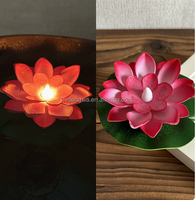Lanternes à LED en forme de lotus de haute qualité, petites, flottantes, avec capteur d'eau