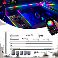 Éclairage d'ambiance intérieur universel RGB 64 couleurs, haute qualité, 12V 3-5W, projecteur LED pour voiture, bande lumineuse, lumière d'ambiance