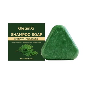 Natural Shampoo <b>Soap</b> With the Herbal Essence of Cypress Leaves and Wolfberry for Strengthening Hair Making It Smooth and Shin - Product Image 1