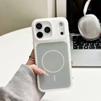 Coque de téléphone en silicone liquide colorée effet bonbon pour iPhone 17 Pro Max 16 15 14 13, antichoc magnétique, toucher doux, coque arrière