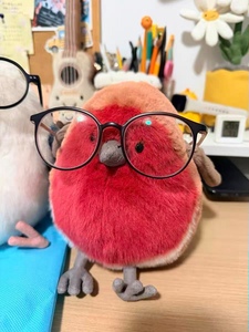 Série de jouets en peluche oiseaux rouges amusants avec logo personnalisé : Robin, Poupée en peluche, Oreiller Mockingbird, Jouet <span class=keywords><strong>oiseau</strong></span> à face <span class=keywords><strong>rouge</strong></span> - Product Image 4