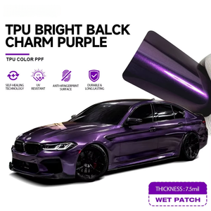 Car <b>Wrap</b> TPU Bright <b>Black</b> Charm Color PPF Self Healing Car Body Sticker Paint Protection Film - Product Image 1