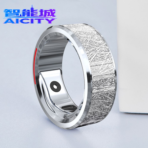 Black <b>Silver</b> Smart Health Ring Sleep Monitor Blood Oxygen Heart Rate Calorie Temperature Fitness Tracker Alarm <b>Clock</b> Lighting Sm - Product Image 5