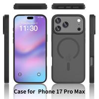 Coque magnétique mate pour iPhone 17 Pro Max, sensation peau, antichoc, compatible iPhone 16 15 14 13