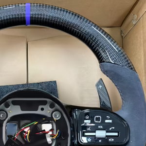 <span class=keywords><strong>Volant</strong></span> en fibre de carbone et Alcantara de style sport AMG pour <span class=keywords><strong>Mercedes</strong></span> Benz A, <span class=keywords><strong>B</strong></span>, C, E, S, CLA, CLS, GLA, GLB, GLC, GLE, GLS, <span class=keywords><strong>Classe</strong></span> G - Product Image 3