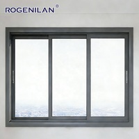 Ventanas Corredizas de Aluminio Estilo Americano Rogenilan, 3 Paneles, Vidrio Aislante, con Rotura de Puente Térmico, en Venta