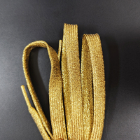 Lacets dorés brillants de 10mm Lacets métalliques à paillettes