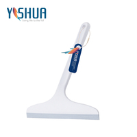 YISHUA Raclette en TPR avec manche en plastique écologique pour le nettoyage des fenêtres extérieures, des salles de bain et des cuisines