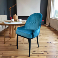 Chaise de salle à manger moderne en velours pour la vente en gros, idéale pour hôtel, maison, cuisine, salon, restaurant, table à manger