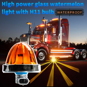 Nâng Cấp 100% Không Thấm Nước IP67 Công Suất Cao Và Độ Sáng Cao Thủy Tinh Dưa Hấu Đèn Hổ Phách Màu Đỏ Rõ Ràng Ống Kính Tín Hiệu Đèn LED - Product Image 3