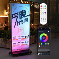 Afficheur lumineux LED RGB multicolore double face de grande taille, cadre en aluminium étanche, affichage lumineux coloré, panneau publicitaire extérieur